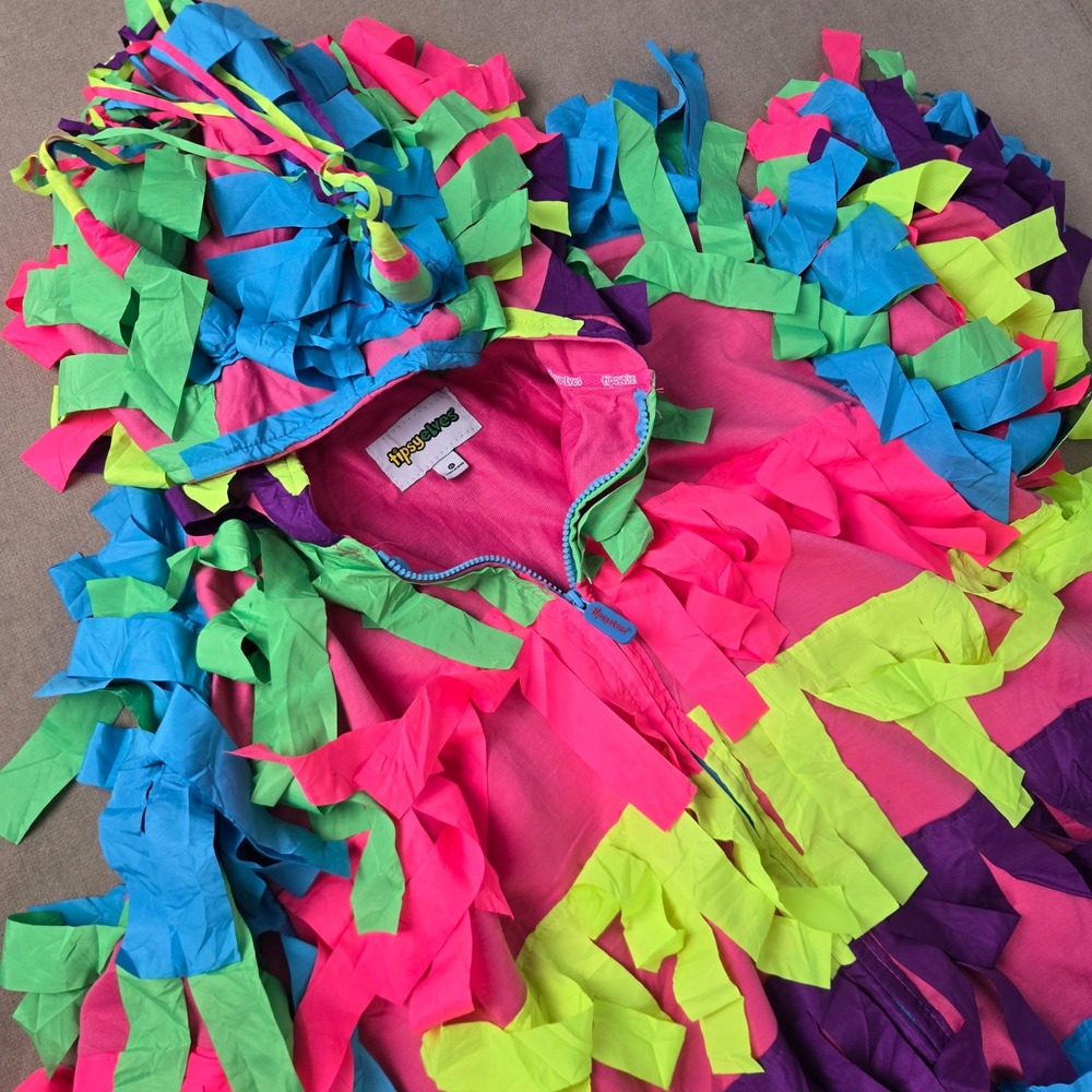 Tipsy Elves Pinata Halloween Costume Jumpsuit Multi Color Fringe XL TE-WHJMP92XL